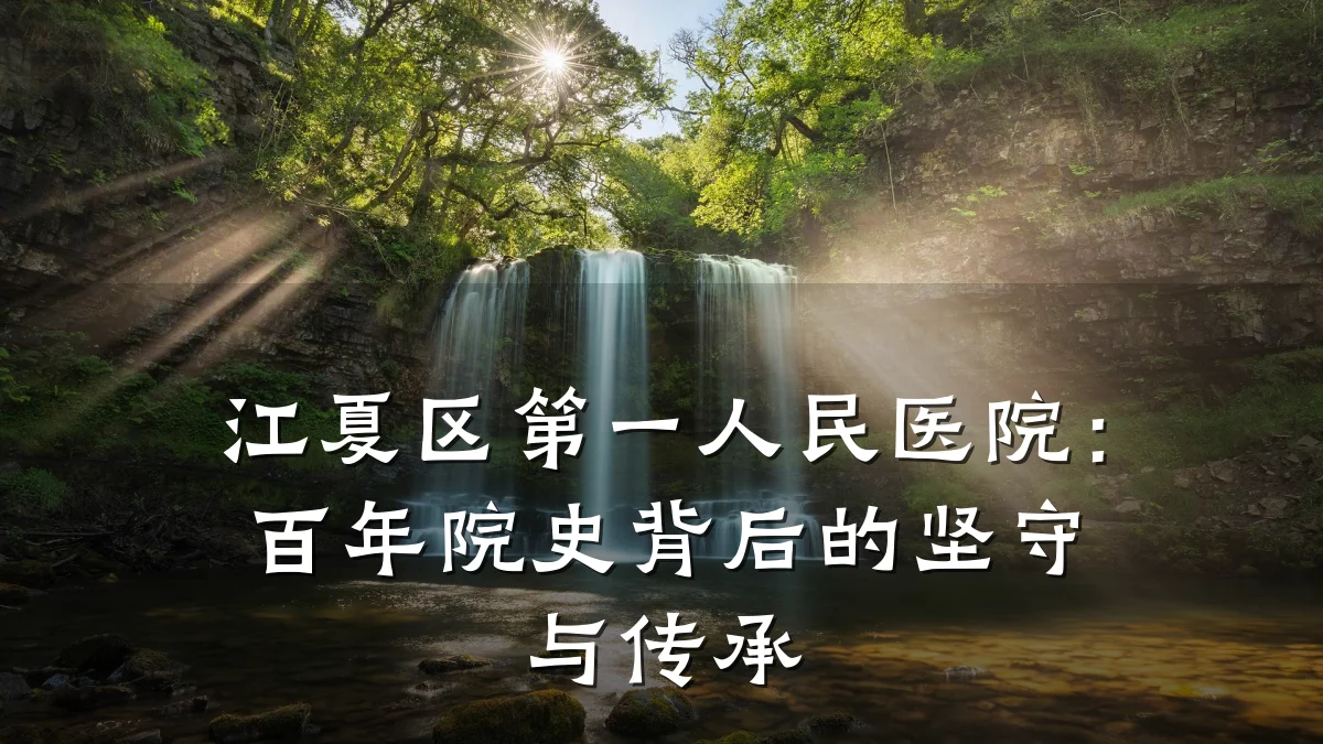 江夏区第一人民医院：百年院史背后的坚守与传承