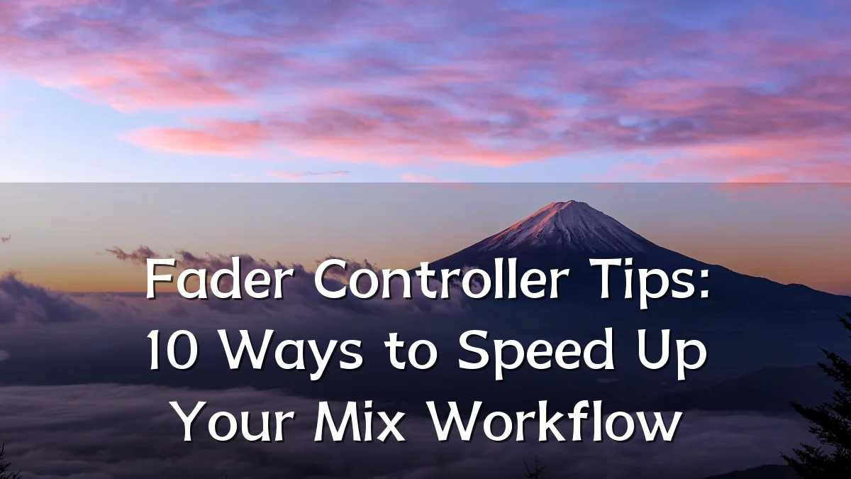 Fader Controller Tips: 10 Ways to Speed Up Your Mix Workflow