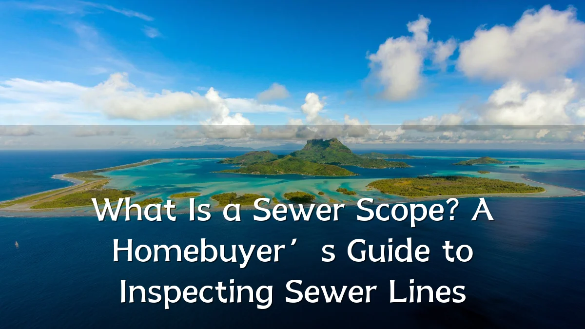 What Is a Sewer Scope? A Homebuyer’s Guide to Inspecting Sewer Lines